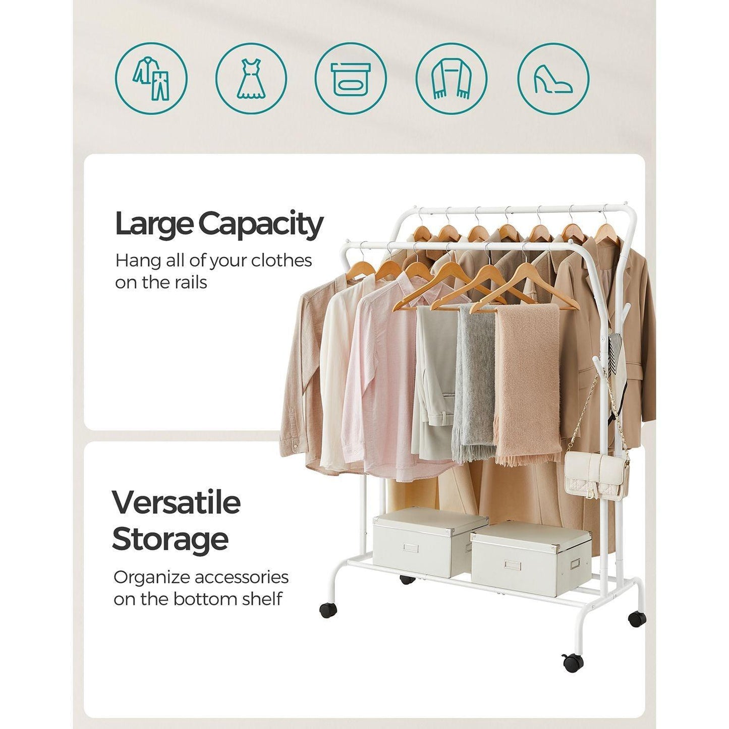 Clothing Rack with Metal Frame FredCo