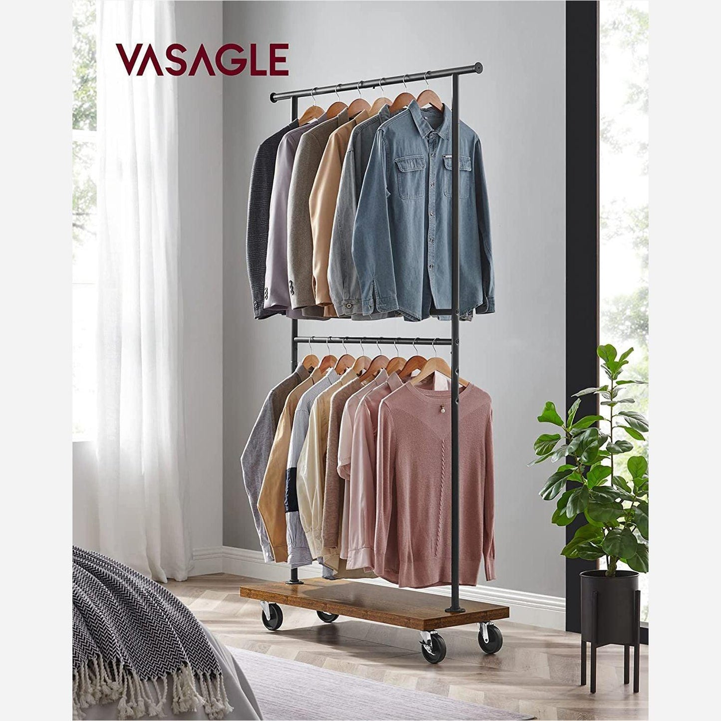 Clothing Rack with Wheels FredCo