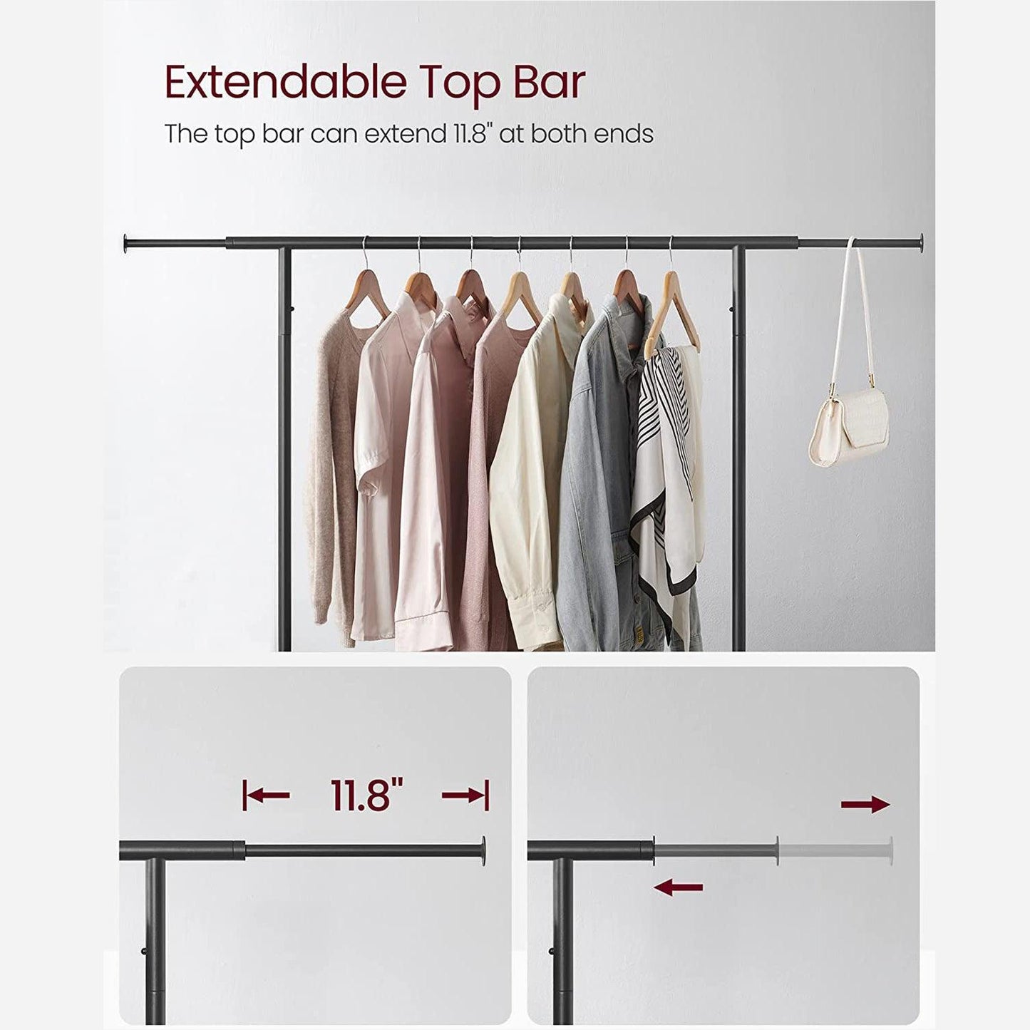 Clothing Rack with Wheels FredCo