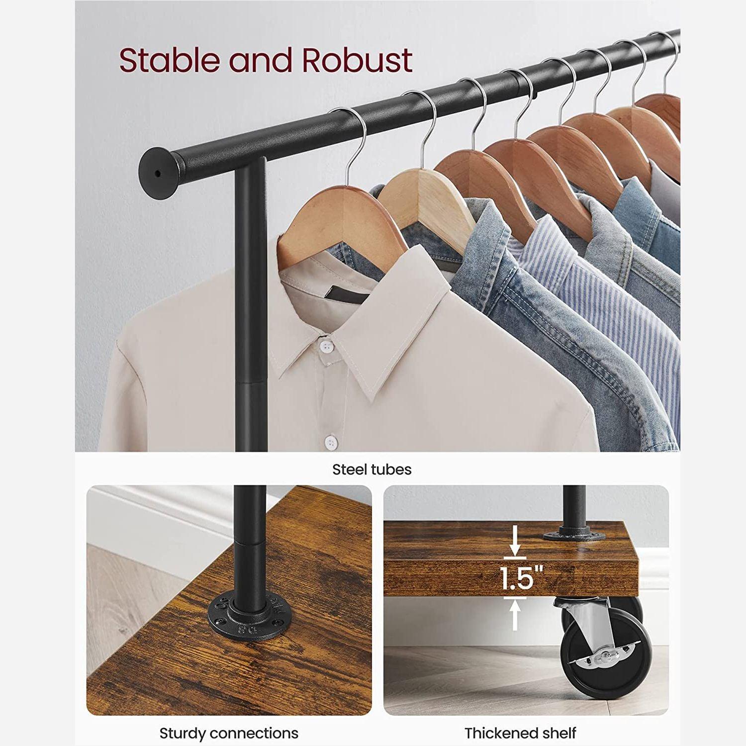 Clothing Rack with Wheels FredCo