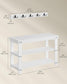 Coat Rack and 3-Tier Bamboo Shoe Bench Set Cloud White FredCo