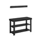 Coat Rack and 3-Tier Bamboo Shoe Bench Set Ink Black FredCo