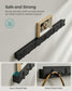 Coat Rack and 3-Tier Bamboo Shoe Bench Set Ink Black FredCo