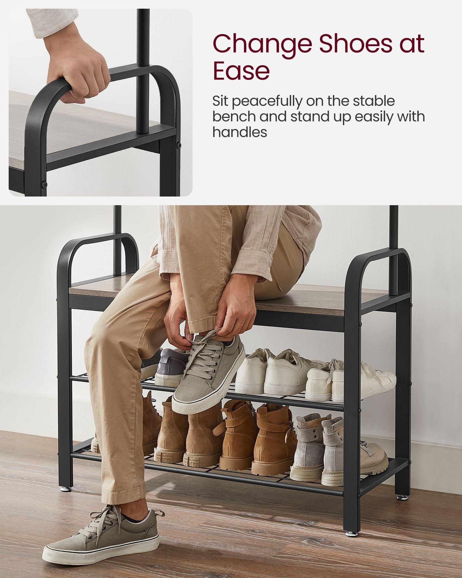 Coat Rack with Shoe Bench FredCo