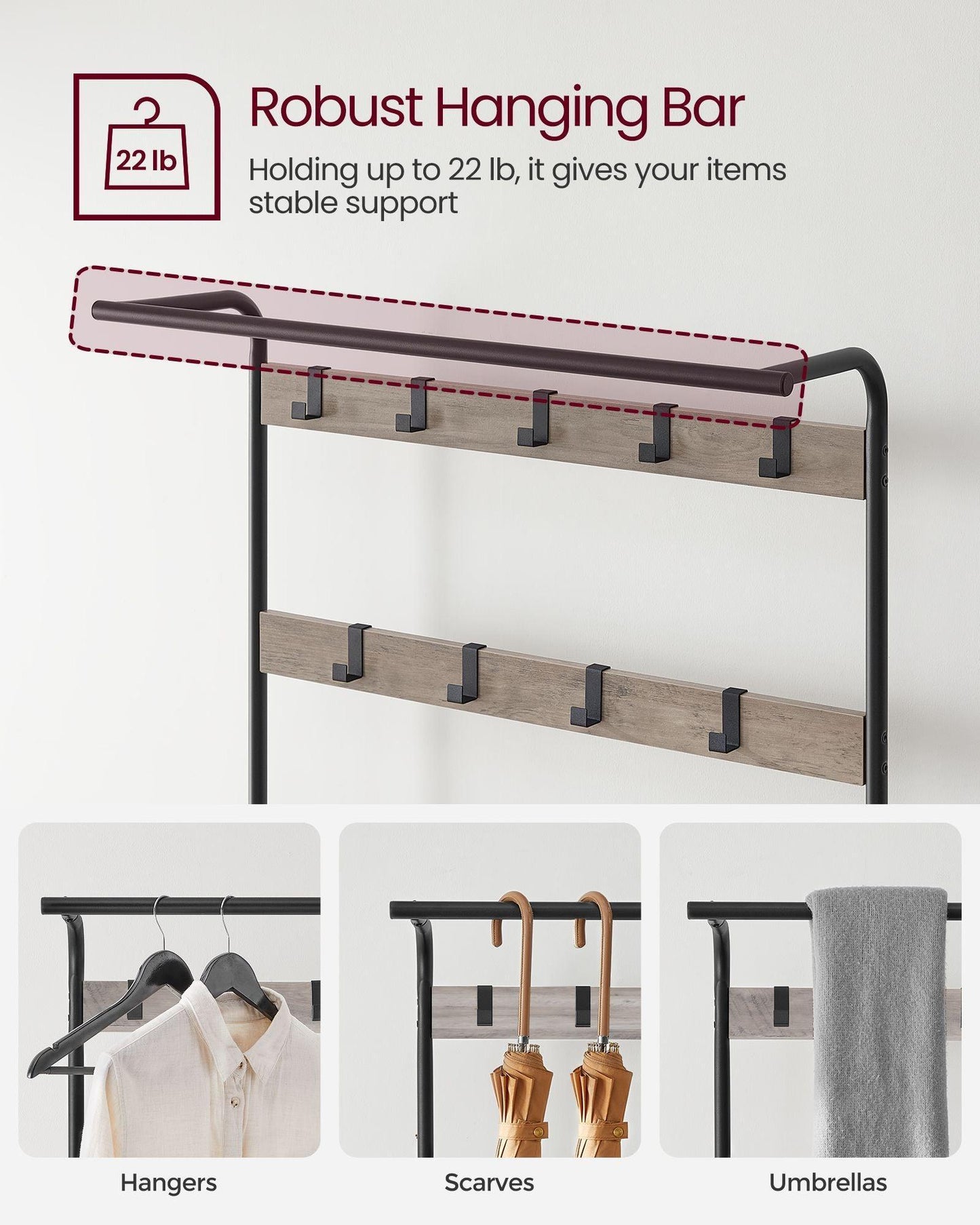 Coat Rack with Shoe Bench FredCo