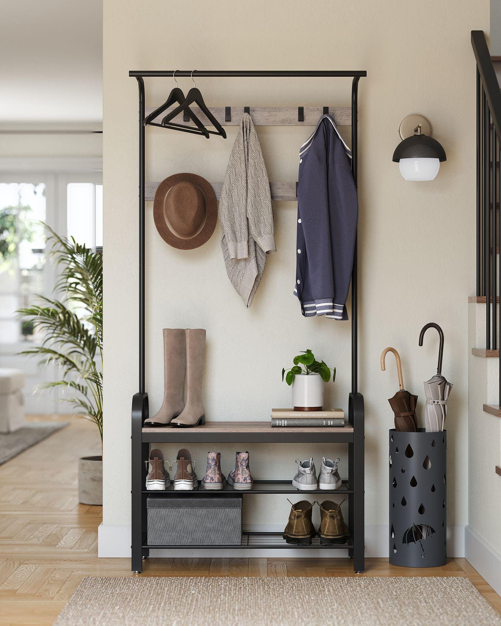 Coat Rack with Shoe Bench FredCo