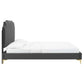 Colette Full Performance Velvet Platform Bed, MOD-6888 FredCo