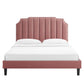 Colette Full Performance Velvet Platform Bed, MOD-6890 FredCo