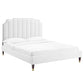Colette King Performance Velvet Platform Bed, MOD-7074 FredCo