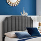 Colette King Performance Velvet Platform Bed, MOD-7074 FredCo
