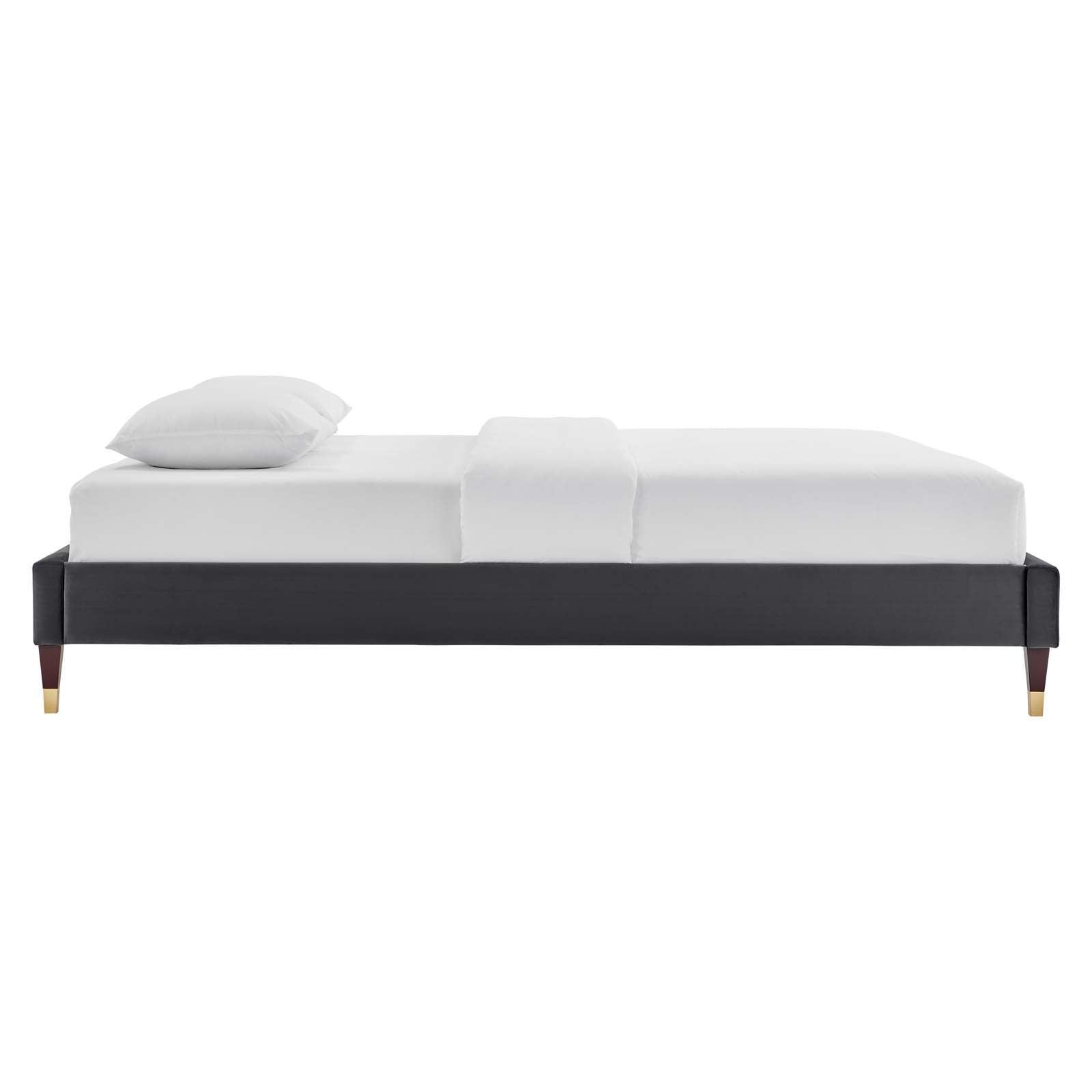 Colette King Performance Velvet Platform Bed, MOD-7074 FredCo