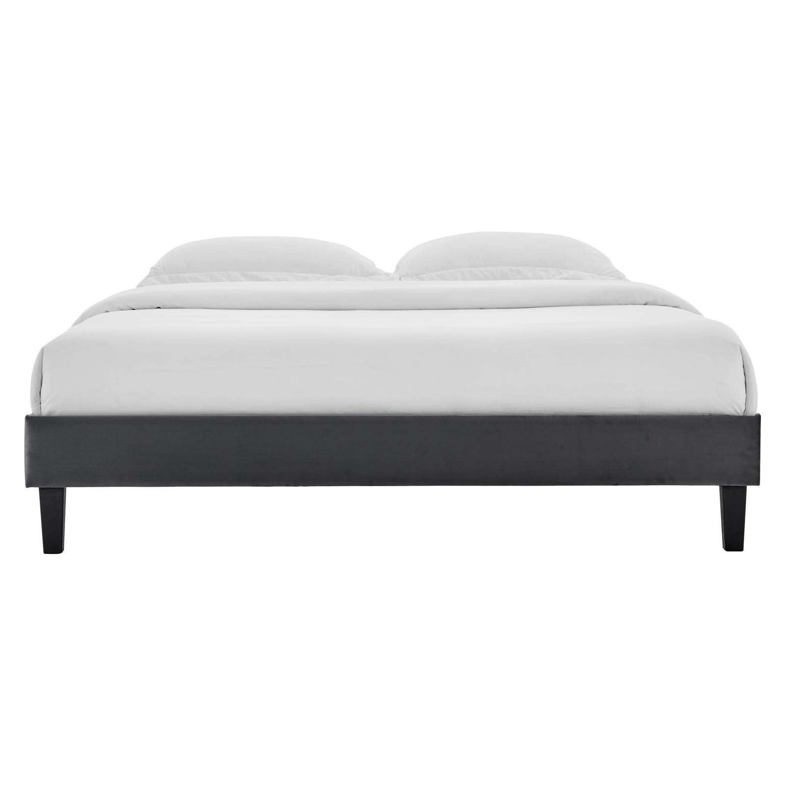 Colette King Performance Velvet Platform Bed, MOD-7075 FredCo