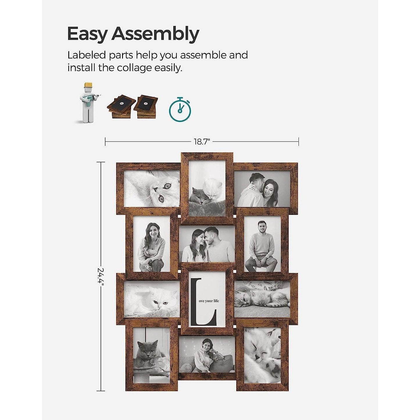 Collage Picture Frames Set of 12 FredCo