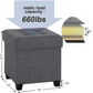 Collapsible Cube Storage Ottoman FredCo