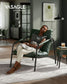 Collection - Accent Chair with Sleek Frame, Forest Green FredCo