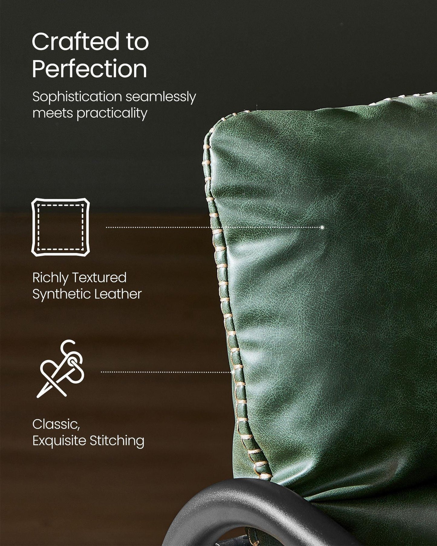 Collection - Accent Chair with Sleek Frame, Forest Green FredCo