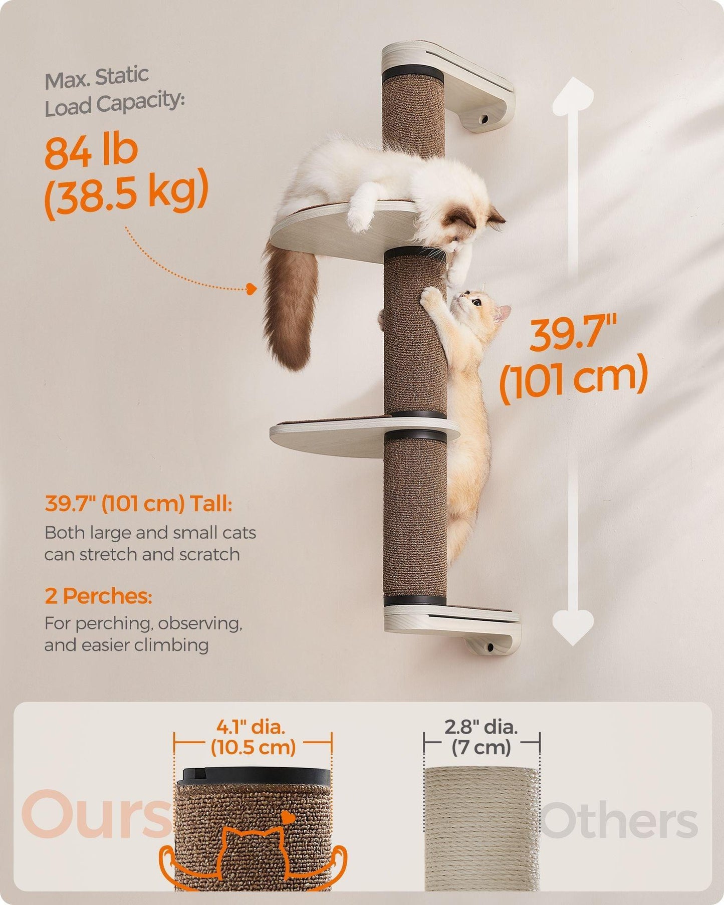 Collection - No.006 Cat Scratching Post for Wall FredCo
