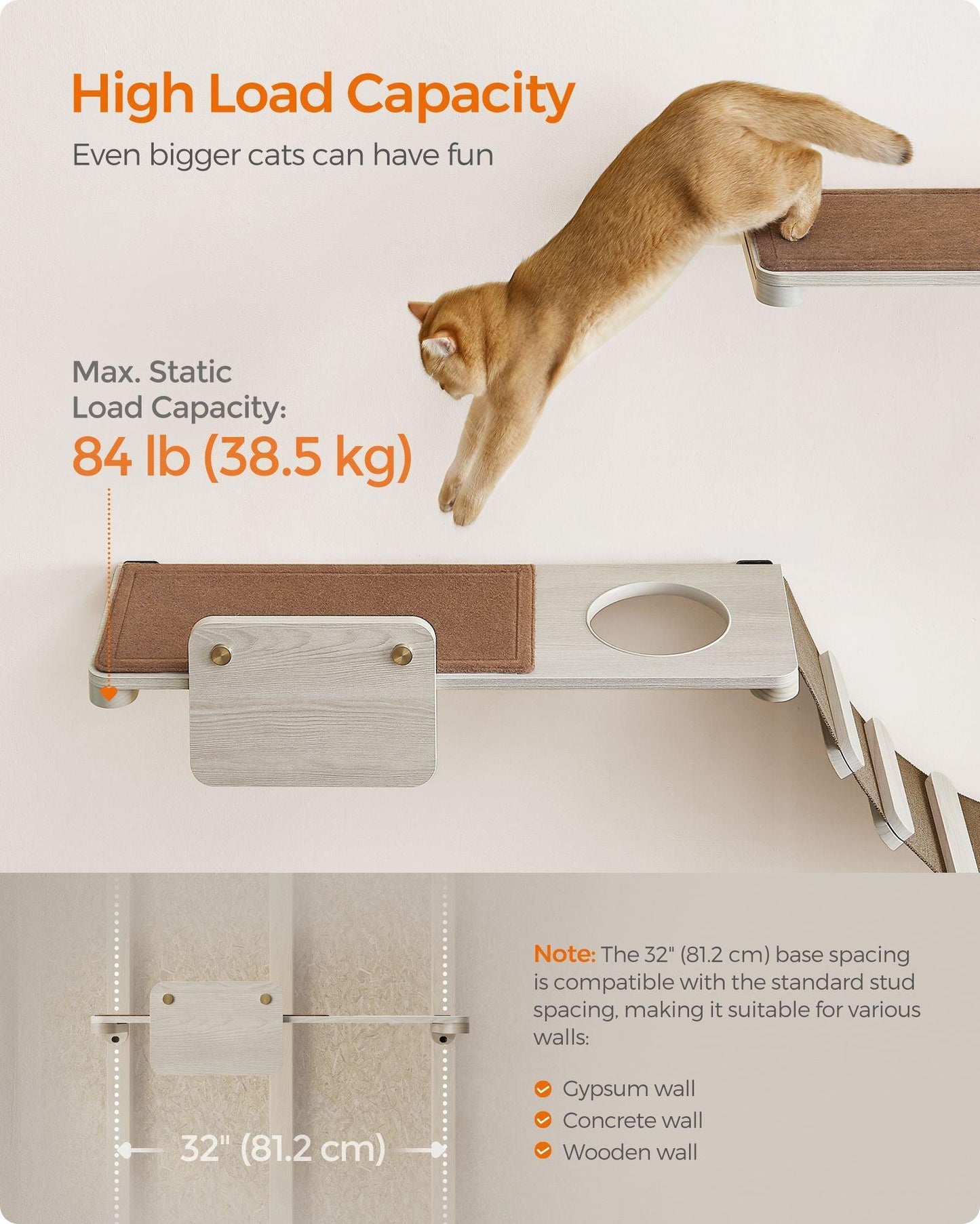 Collection - No.008 Large Cat Shelf for Wall FredCo