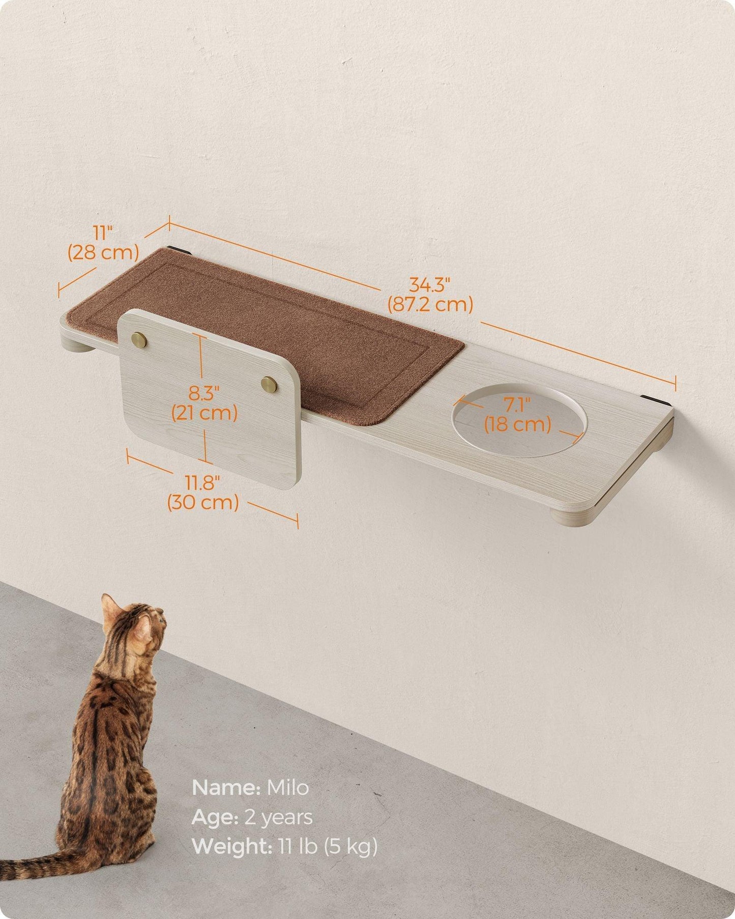 Collection - No.008 Large Cat Shelf for Wall FredCo