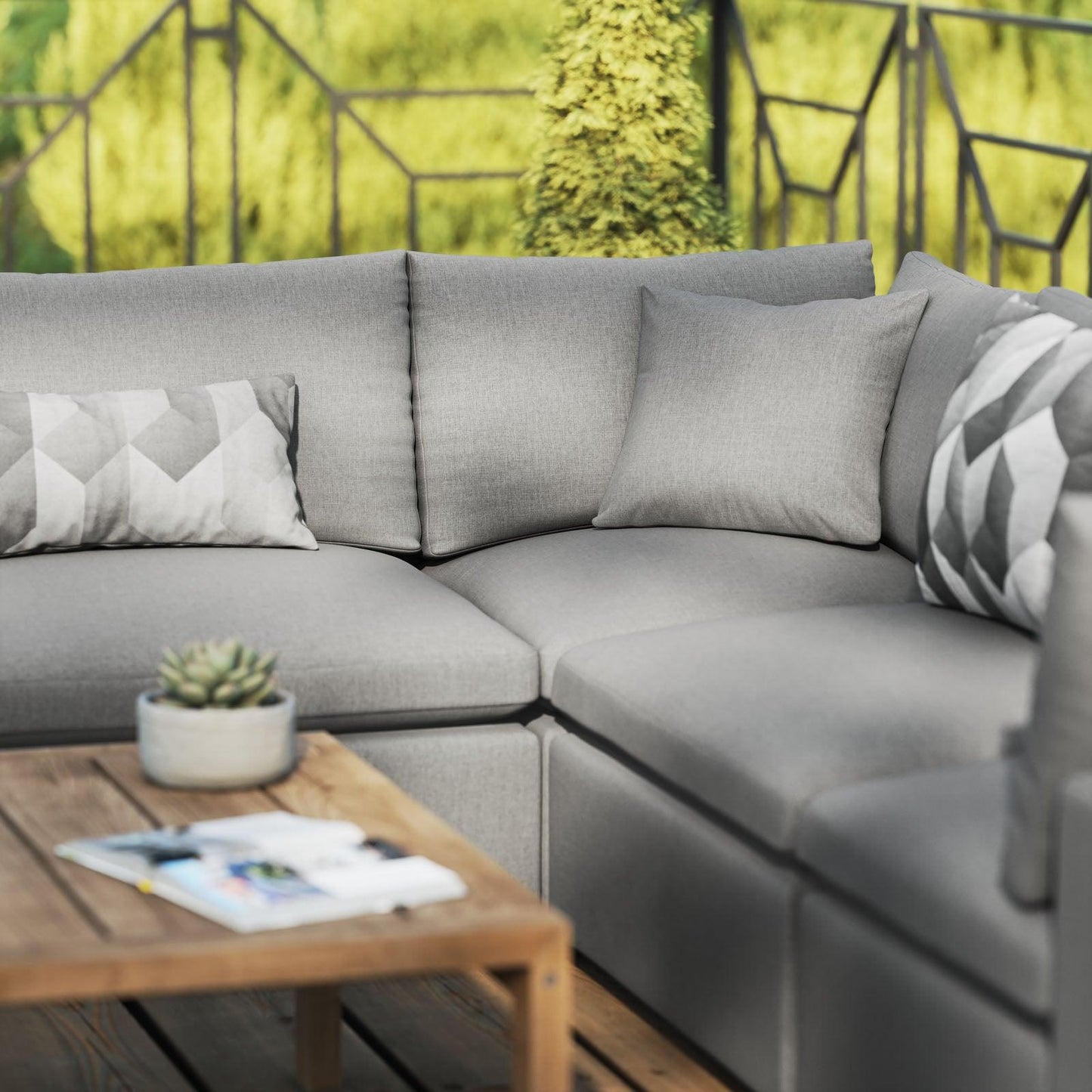 Commix 5-Piece Outdoor Patio Sectional Sofa, EEI-5589 FredCo