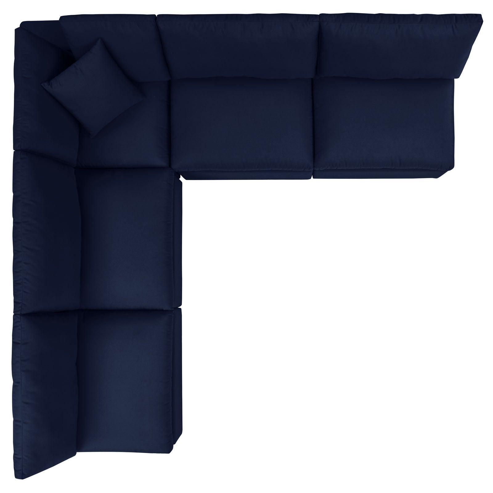 Commix 5-Piece Sunbrella Outdoor Patio Sectional Sofa, EEI-5588 FredCo