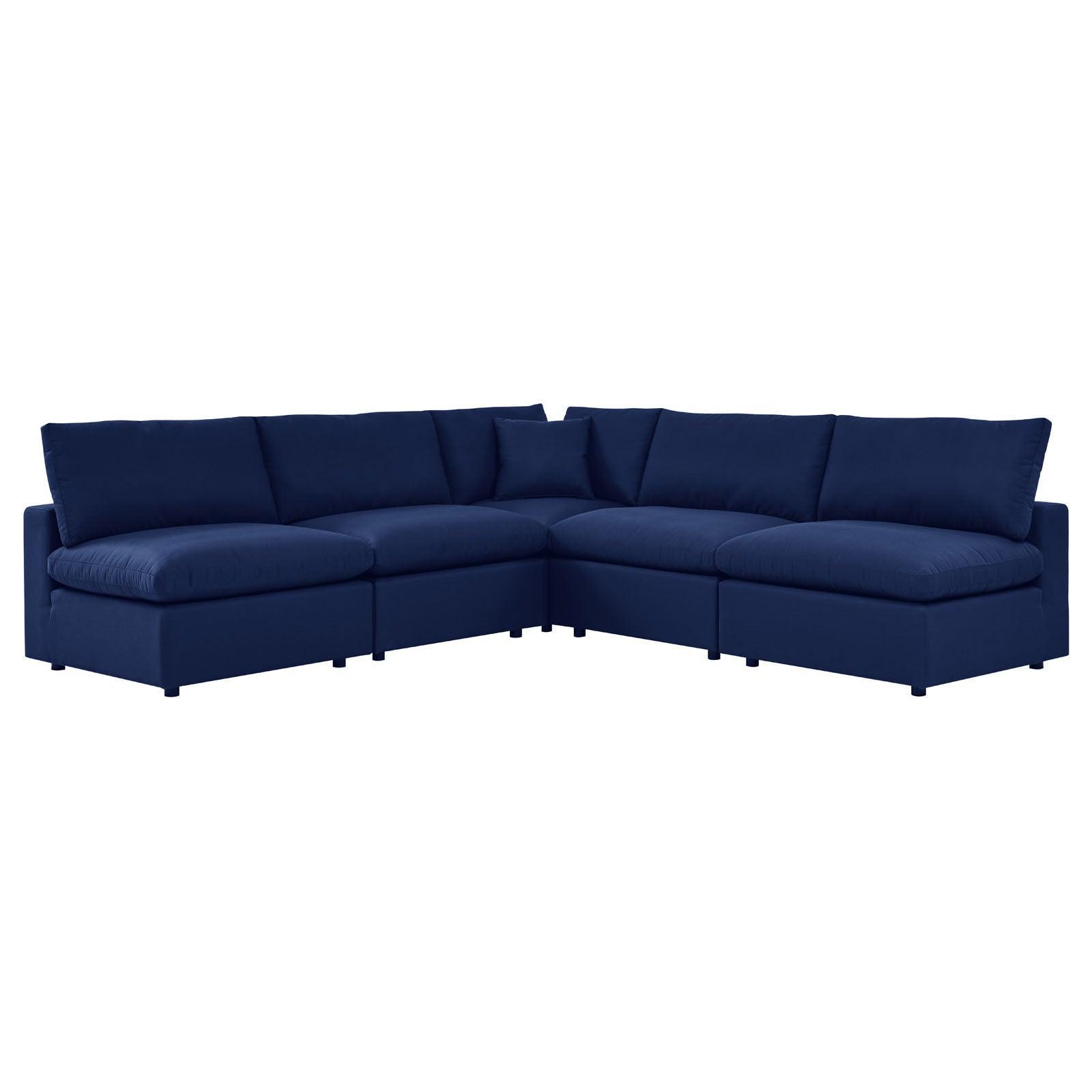 Commix 5-Piece Sunbrella Outdoor Patio Sectional Sofa, EEI-5588 FredCo