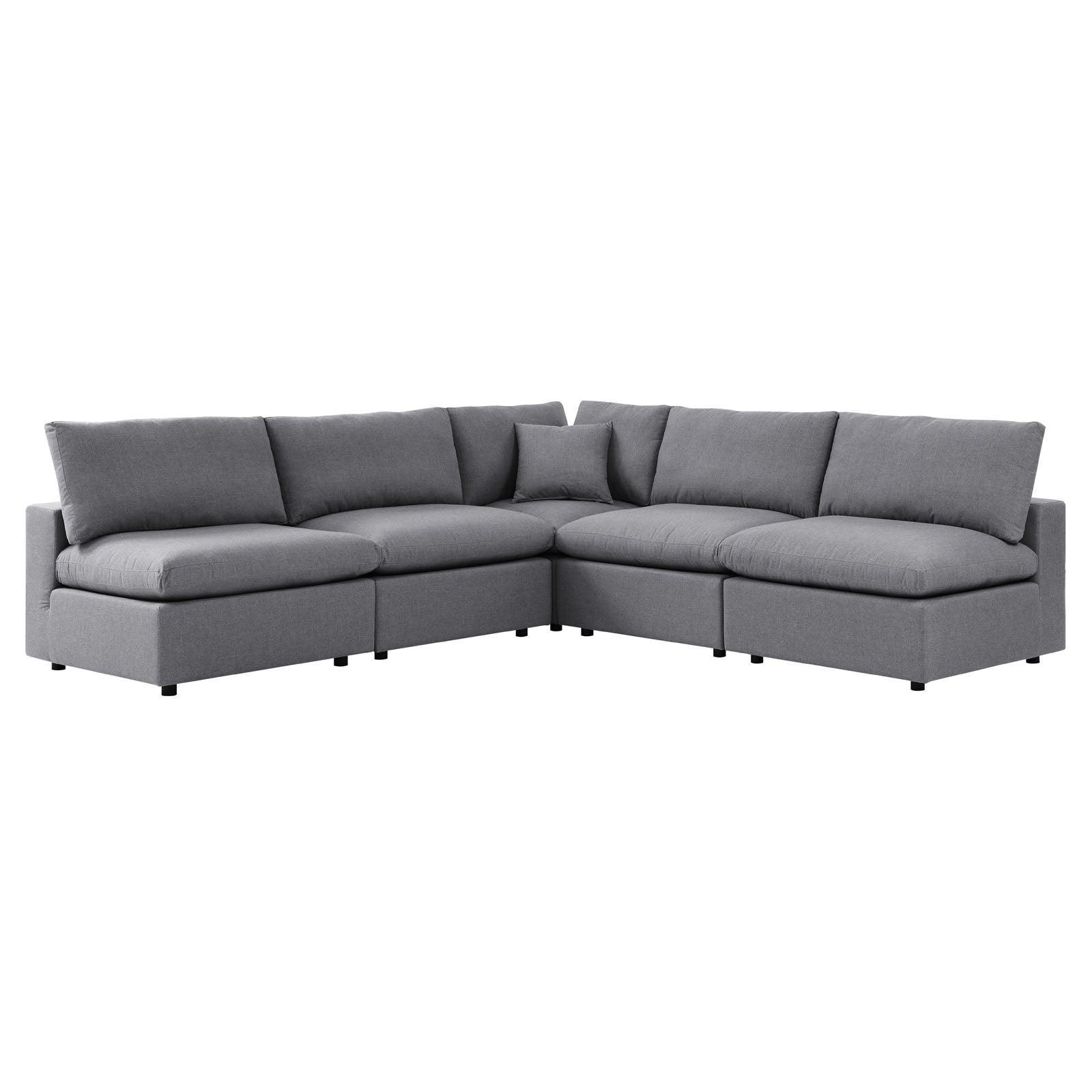 Commix 5-Piece Sunbrella Outdoor Patio Sectional Sofa, EEI-5588 FredCo