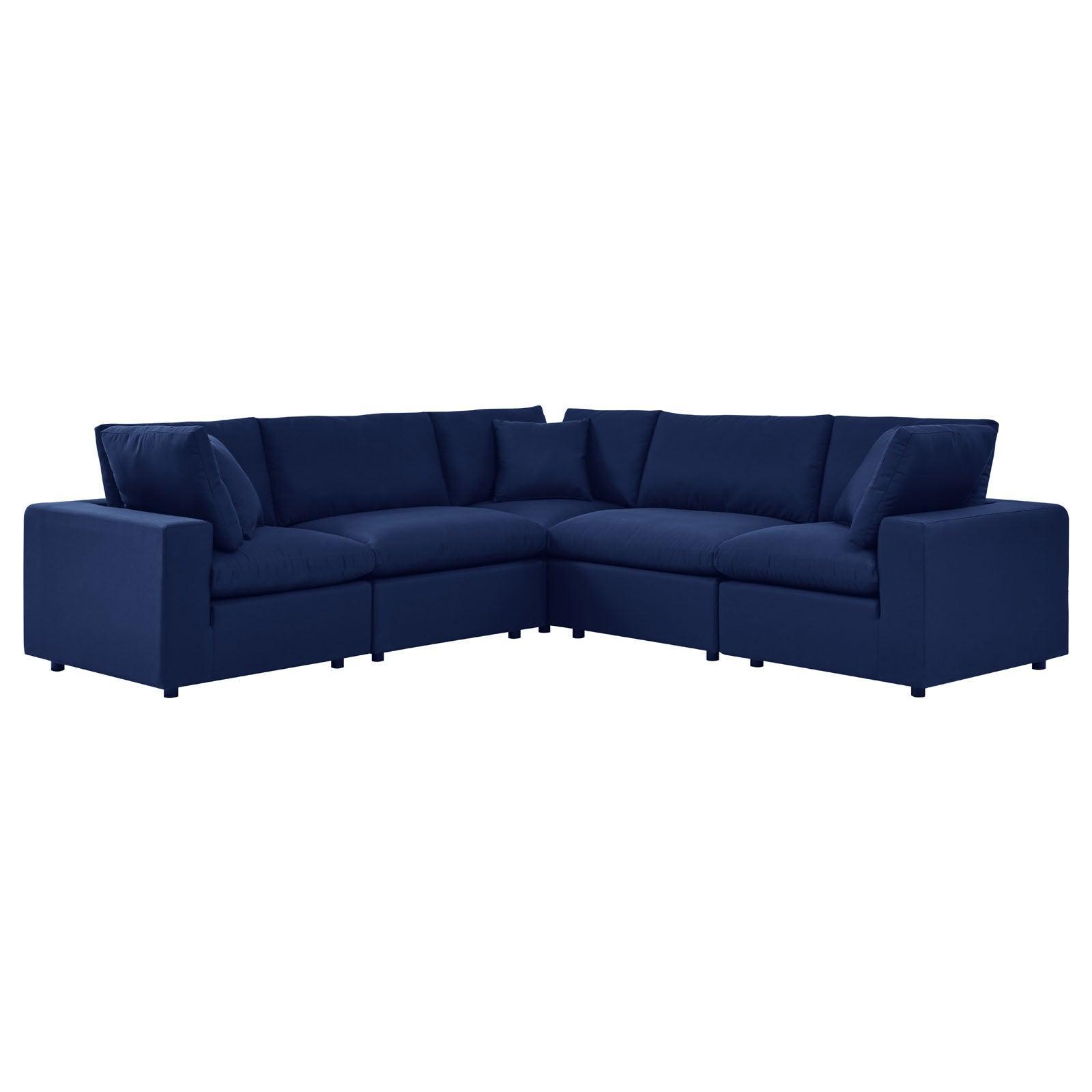 Commix 5-Piece Sunbrella Outdoor Patio Sectional Sofa, EEI-5590 FredCo