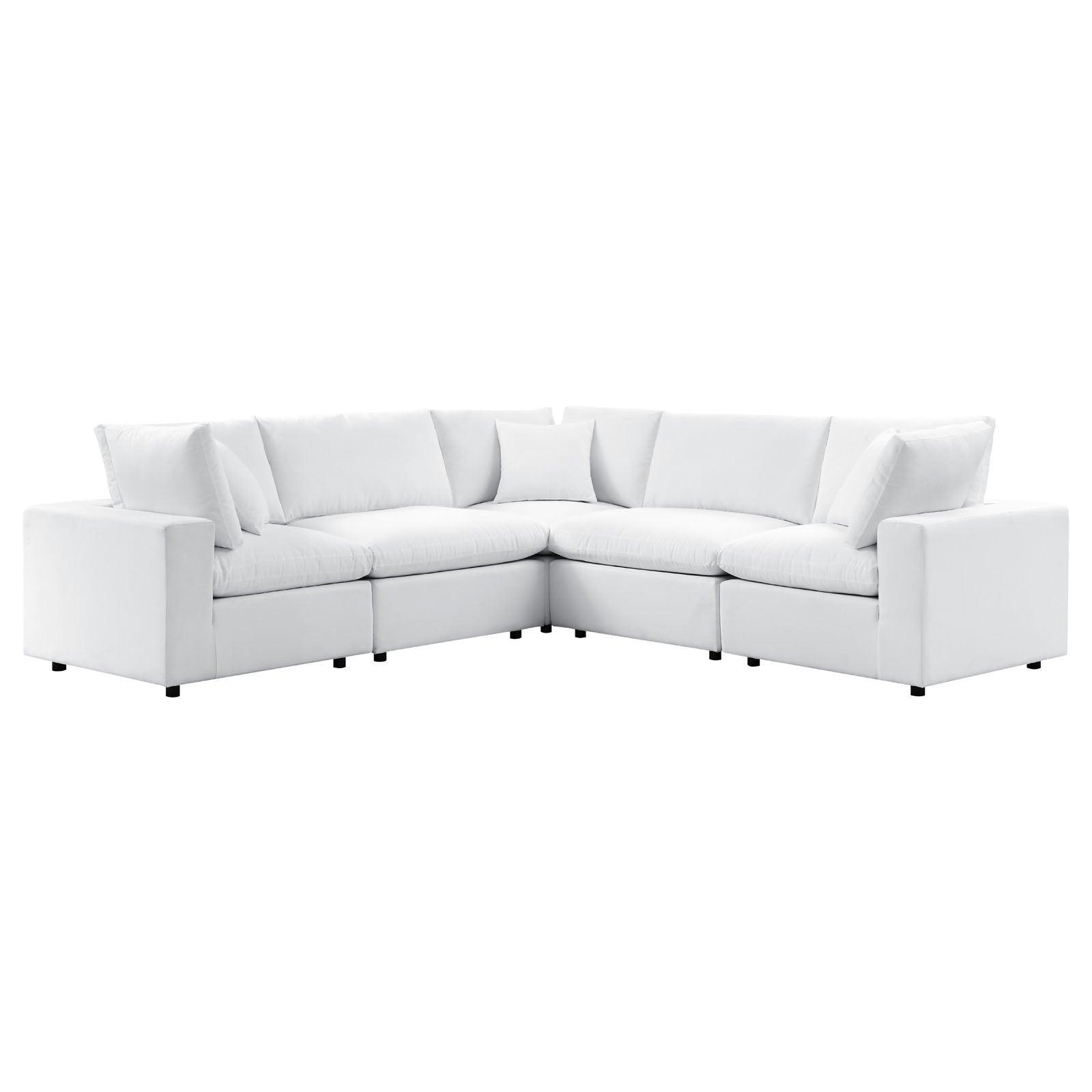 Commix 5-Piece Sunbrella Outdoor Patio Sectional Sofa, EEI-5590 FredCo