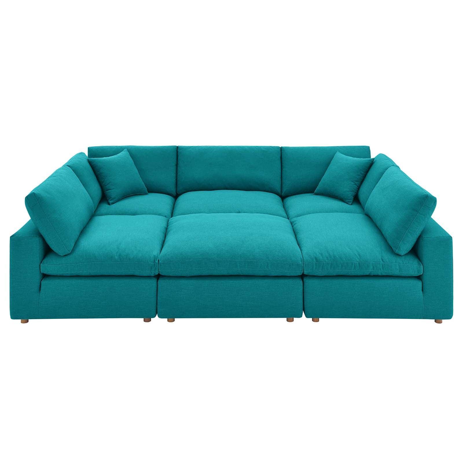 Commix Down Filled Overstuffed 6-Piece Sectional Sofa, EEI-5761 FredCo