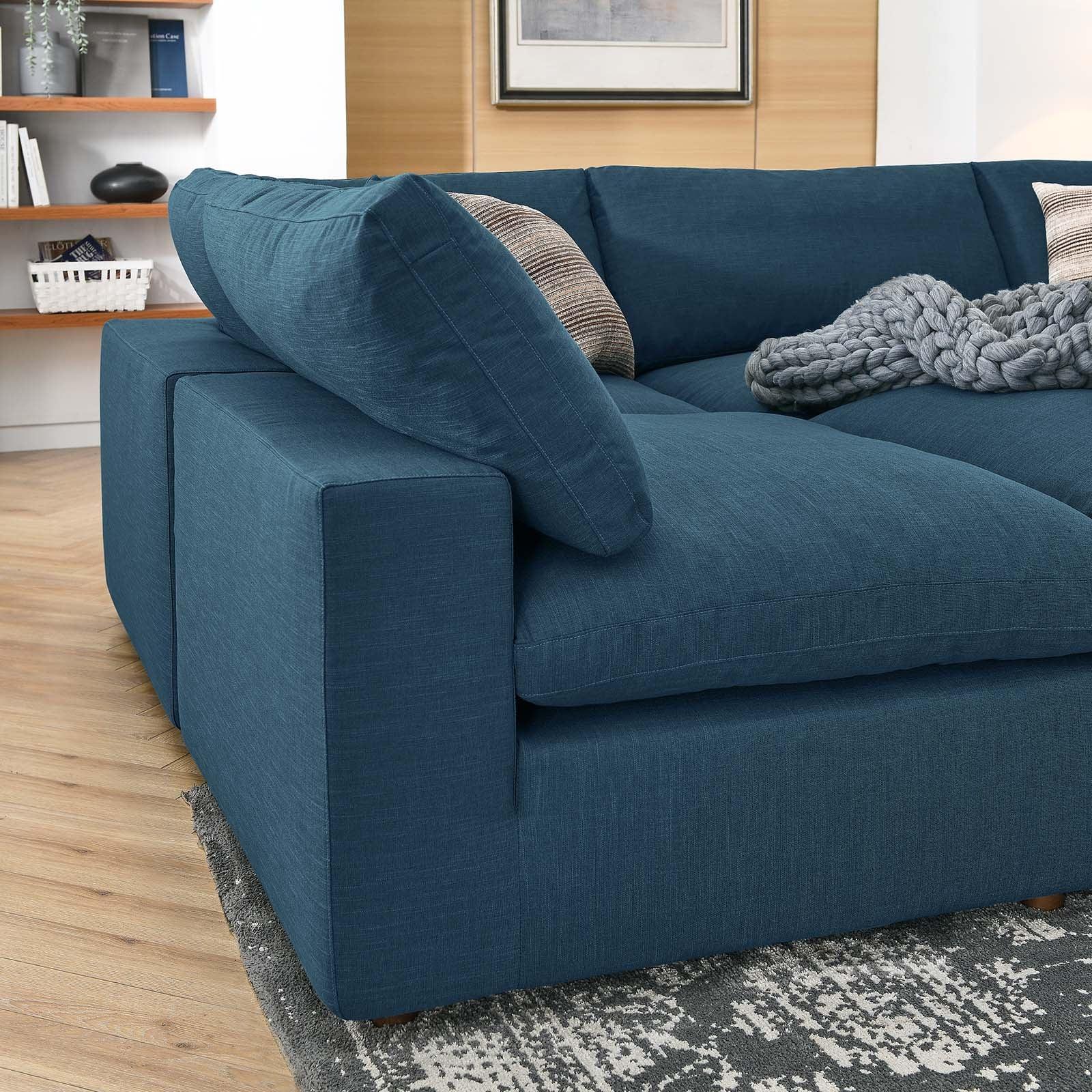 Commix Down Filled Overstuffed 6-Piece Sectional Sofa, EEI-5761 FredCo