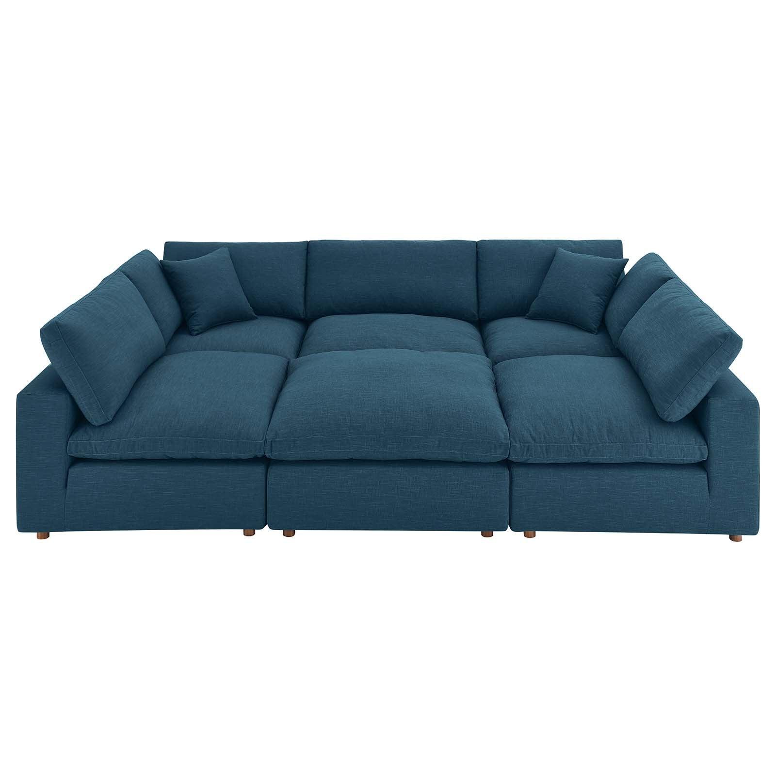 Commix Down Filled Overstuffed 6-Piece Sectional Sofa, EEI-5761 FredCo