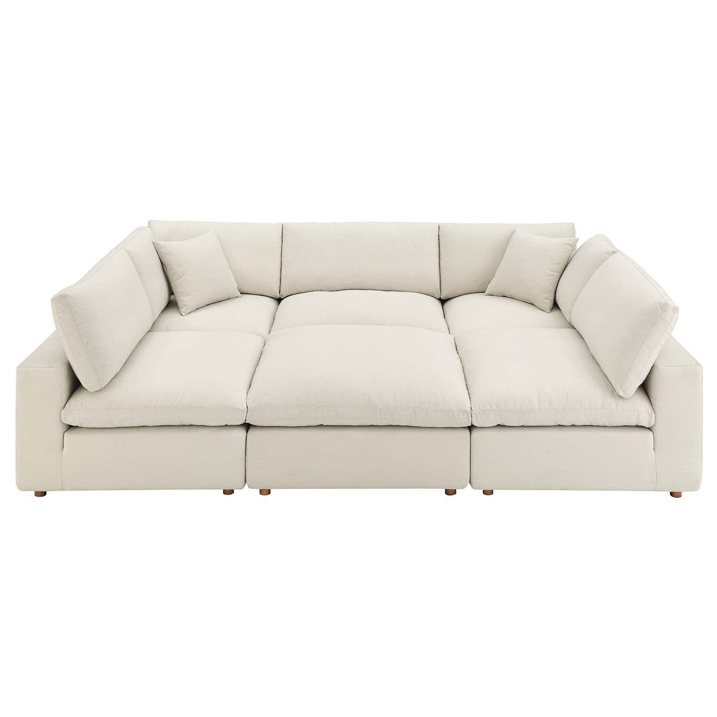 Commix Down Filled Overstuffed 6-Piece Sectional Sofa, EEI-5761 FredCo