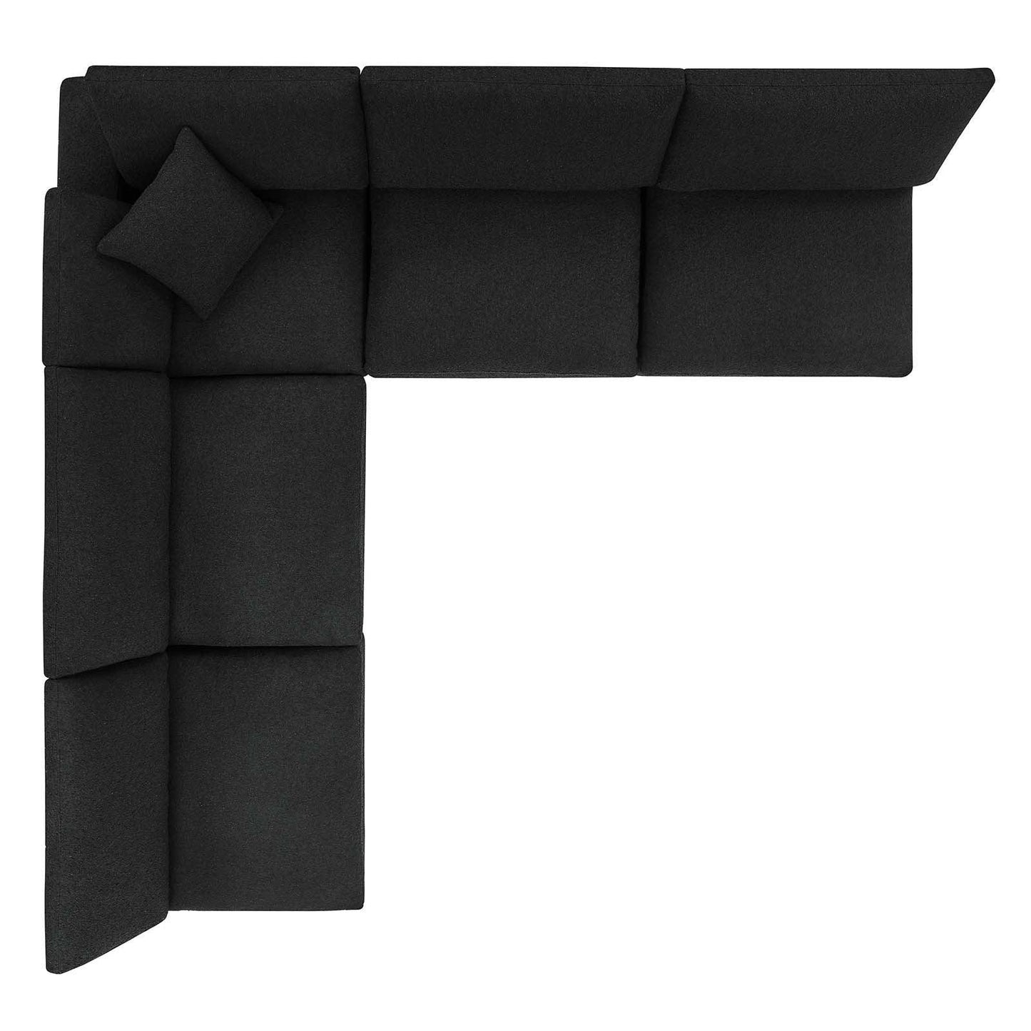 Commix Down Filled Overstuffed Boucle Fabric 5-Piece Sectional Sofa, EEI-6367 FredCo