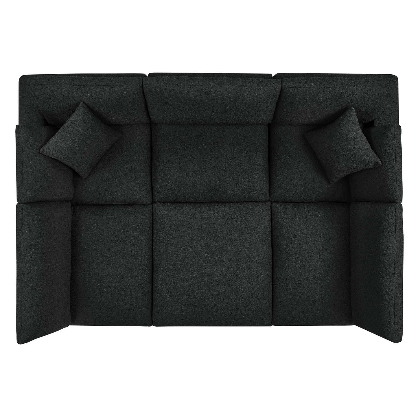 Commix Down Filled Overstuffed Boucle Fabric 6-Piece Sectional Sofa, EEI-6372 FredCo