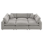Commix Down Filled Overstuffed Boucle Fabric 6-Piece Sectional Sofa, EEI-6372 FredCo