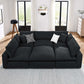 Commix Down Filled Overstuffed Boucle Fabric 6-Piece Sectional Sofa, EEI-6372 FredCo