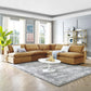 Commix Down Filled Overstuffed Performance Velvet 5-Piece Sectional Sofa, EEI-4822 FredCo