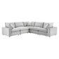 Commix Down Filled Overstuffed Performance Velvet 5-Piece Sectional Sofa, EEI-4823 FredCo