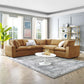 Commix Down Filled Overstuffed Performance Velvet 5-Piece Sectional Sofa, EEI-4823 FredCo