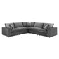 Commix Down Filled Overstuffed Performance Velvet 5-Piece Sectional Sofa, EEI-4823 FredCo