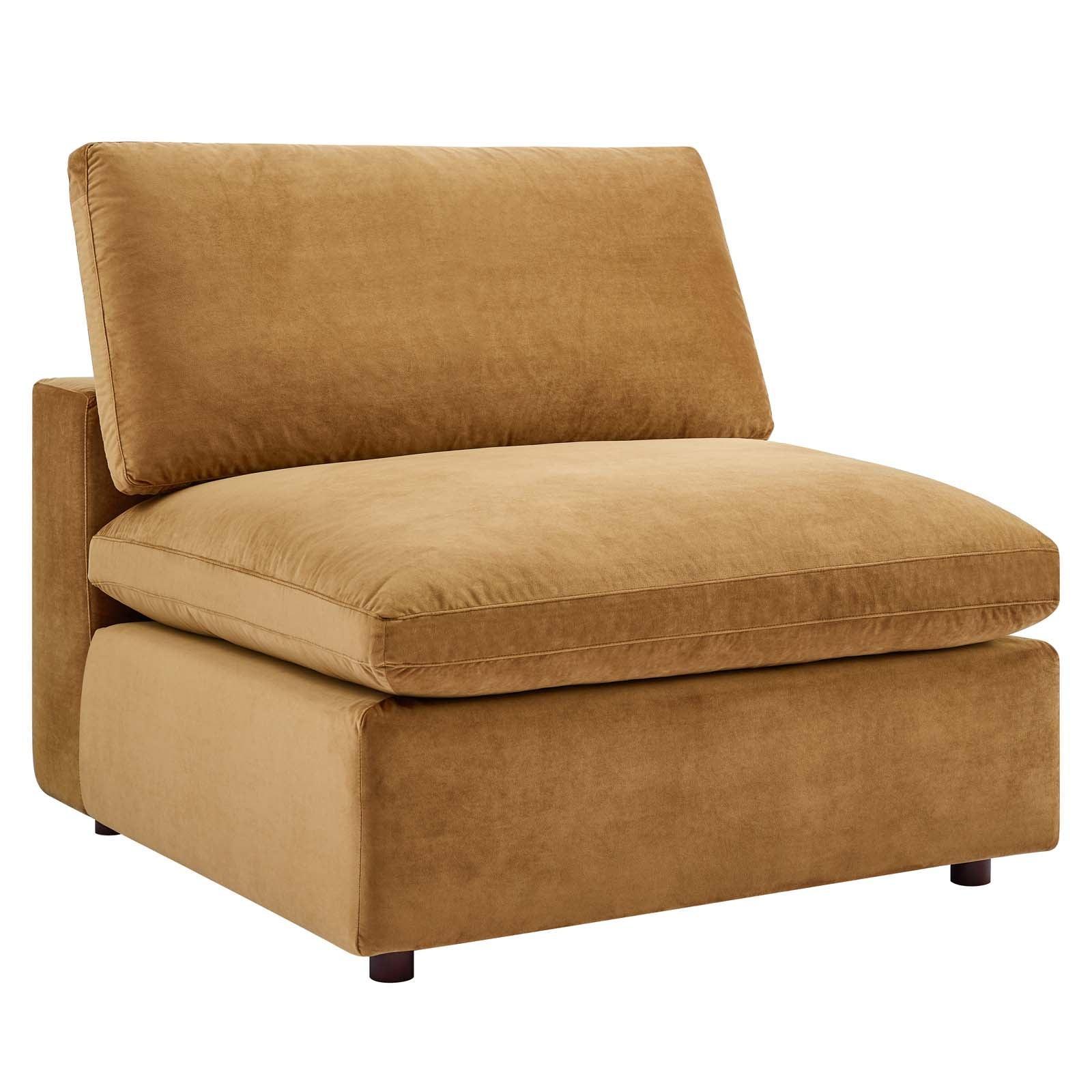 Commix Down Filled Overstuffed Performance Velvet 6-Piece Sectional Sofa, EEI-4824 FredCo