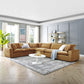 Commix Down Filled Overstuffed Performance Velvet 6-Piece Sectional Sofa, EEI-4824 FredCo