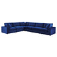 Commix Down Filled Overstuffed Performance Velvet 6-Piece Sectional Sofa, EEI-4824 FredCo