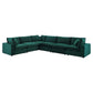 Commix Down Filled Overstuffed Performance Velvet 6-Piece Sectional Sofa, EEI-4824 FredCo
