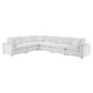 Commix Down Filled Overstuffed Performance Velvet 6-Piece Sectional Sofa, EEI-4824 FredCo
