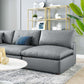 Commix Down Filled Overstuffed Vegan Leather 5-Piece Sectional Sofa, EEI-4919 FredCo