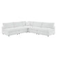 Commix Down Filled Overstuffed Vegan Leather 5-Piece Sectional Sofa, EEI-4919 FredCo