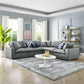 Commix Down Filled Overstuffed Vegan Leather 5-Piece Sectional Sofa, EEI-4920 FredCo