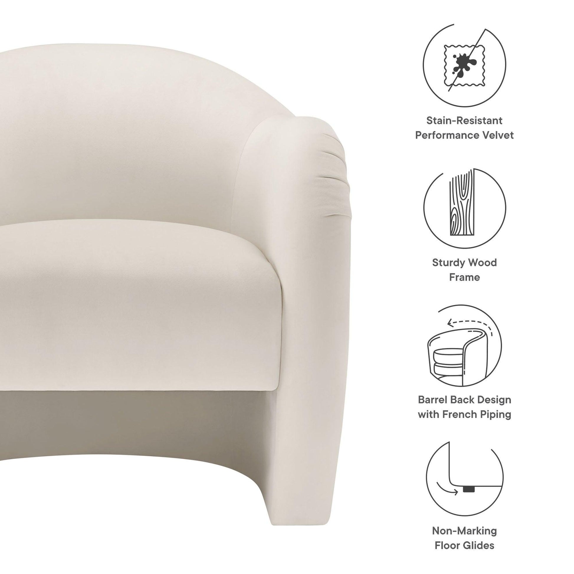 Compose Performance Velvet Accent Chair by Modway FredCo